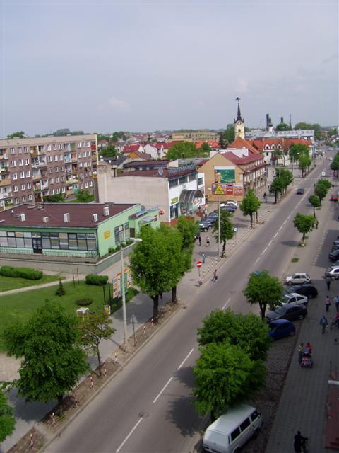 zdjęcie: Ulica Mickiewicza – widok z lotu ptaka (fot. B. Komarzewski)