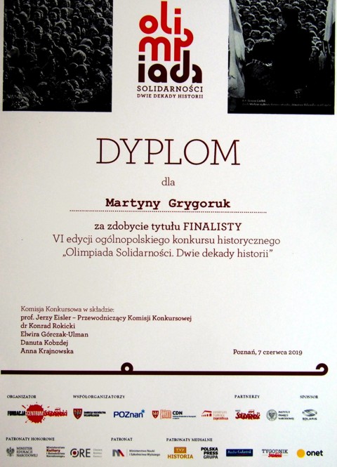 dyplom, martyna